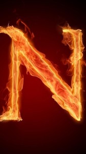 Fire letter N-640x1136 wallpapers